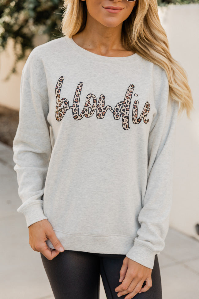 Discount 🔥 Pink Lily Blondie Animal Print Heather Sand Graphic Sweatshirt 🛒 4 Discount 🔥 Pink Lily Blondie Animal Print Heather Sand Graphic Sweatshirt 🛒 - Image 4