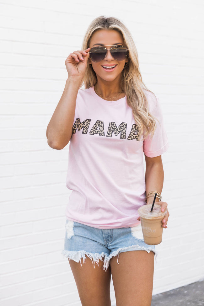 Budget ⭐ Pink Lily Mama Animal Print Tee Pink ✨ 4 Budget ⭐ Pink Lily Mama Animal Print Tee Pink ✨ - Image 4