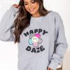 Hot Sale 🔥 Pink Lily Happy Daze Grey Graphic Sweatshirt 😀