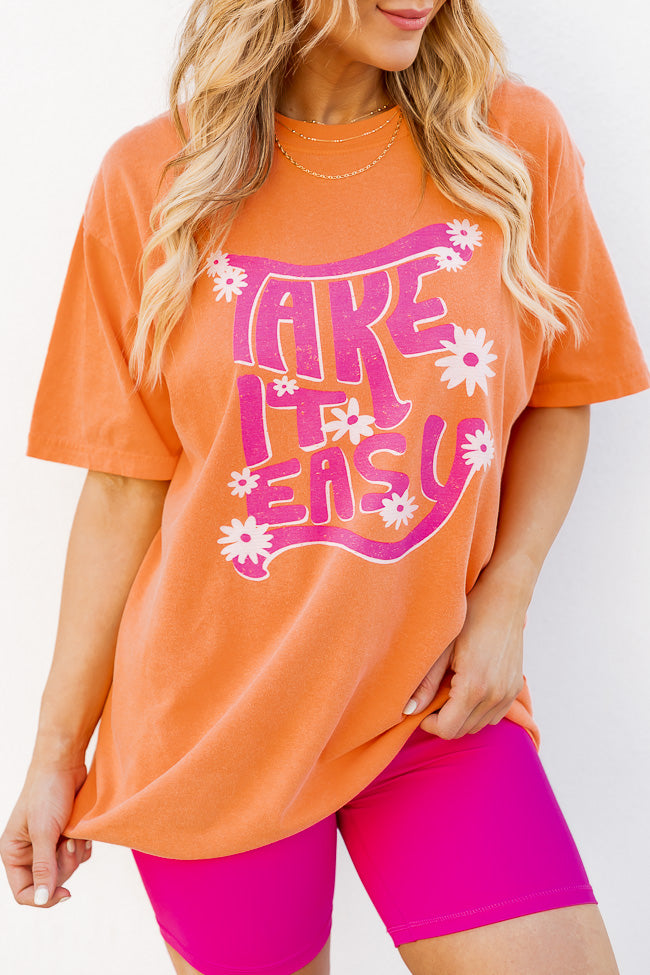 Flash Sale π― Pink Lily Take It Easy Burnt Orange Graphic Tee π 2 Flash Sale π― Pink Lily Take It Easy Burnt Orange Graphic Tee π - Image 2