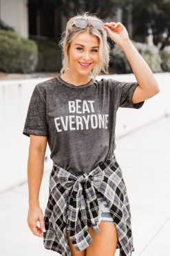 Hot Sale ❤️ Pink Lily Beat Everyone Black Acid Wash Graphic Tee 🥰 7 Hot Sale ❤️ Pink Lily Beat Everyone Black Acid Wash Graphic Tee 🥰 -Tees Shop 219A6626 650x