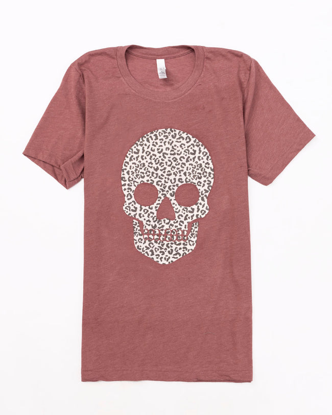 Budget 🎉 Pink Lily Animal Print Skull Mauve Graphic Tee 🌟 5 Budget 🎉 Pink Lily Animal Print Skull Mauve Graphic Tee 🌟 - Image 5