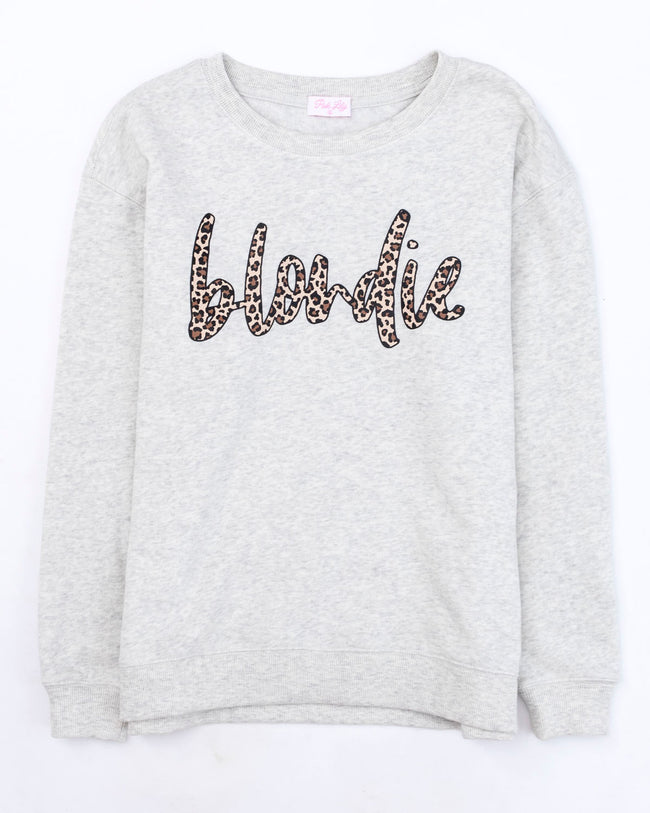 Discount 🔥 Pink Lily Blondie Animal Print Heather Sand Graphic Sweatshirt 🛒 5 Discount 🔥 Pink Lily Blondie Animal Print Heather Sand Graphic Sweatshirt 🛒 - Image 5