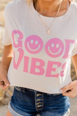 Buy 🔔 Pink Lily Good Vibes Smiley Sand Oversized Graphic Tee 🔔 -Tees Shop A181236 goodvibesgraphic 172702 riveradaydreamdark 164212 she schic 182656 whowearenecklace 171858 followthesunrays 7 650x
