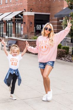 Cheap ❤️ Pink Lily Cool Kid White Graphic Tee ✨