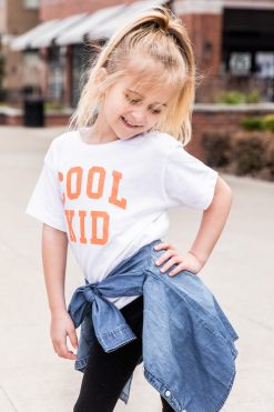 Cheap ❤️ Pink Lily Cool Kid White Graphic Tee ✨ -Tees Shop AB163510 coolkidgraphic 1 650x