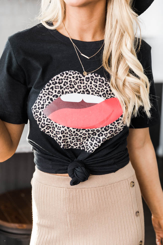 Best reviews of ๐ Pink Lily Animal Print Lips Black Heather Graphic Tee ๐งจ 4 Best reviews of ๐ Pink Lily Animal Print Lips Black Heather Graphic Tee ๐งจ - Image 4