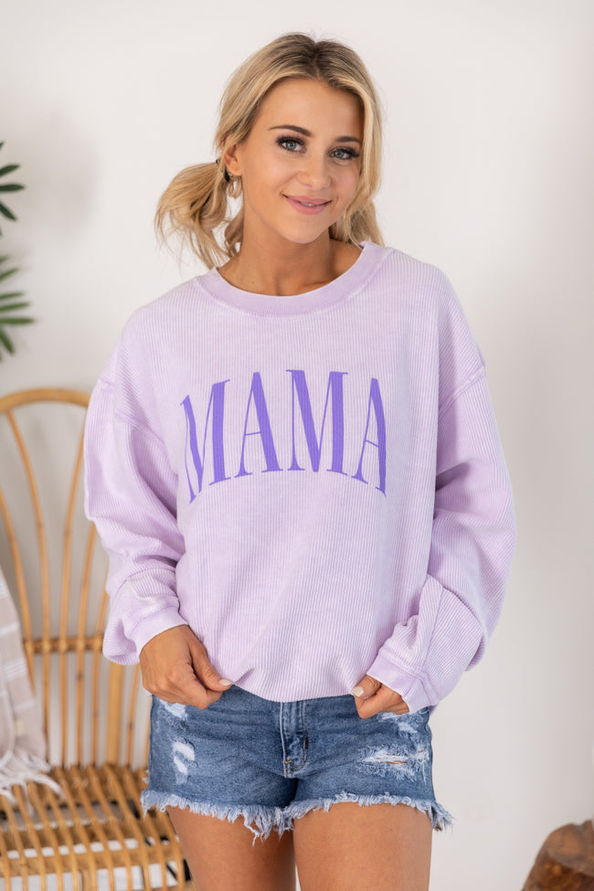 Best Sale 🔔 Pink Lily Mama Vintage Corded Graphic Lilac Sweatshirt 🥰 2 Best Sale 🔔 Pink Lily Mama Vintage Corded Graphic Lilac Sweatshirt 🥰 - Image 2