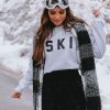 Best reviews of ✨ Pink Lily Ski Block Ash Graphic Sweatshirt 🥰