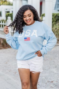 Cheapest 🌟 Pink Lily Athletic USA Flag Graphic Light Blue Sweatshirt 👍 7 Cheapest 🌟 Pink Lily Athletic USA Flag Graphic Light Blue Sweatshirt 👍 -Tees Shop D171224 athelticusaflaglightblue divinedays jenny 9 650x