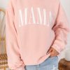 Budget 🌟 Pink Lily Mama Vintage Corded Graphic Pink Sweatshirt ❤️