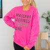 Budget 🎉 Pink Lily Mascara Leggings Leopard Done Hot Pink Graphic Sweatshirt 🥰