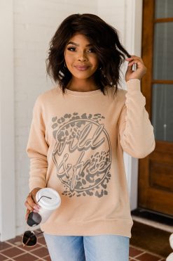 New 😀 Pink Lily Wild And Free Gold Graphic Sweatshirt 🎁 -Tees Shop J174450 163838 lesley 164324 jennywhite 177084 travelingtoyou 4 650x