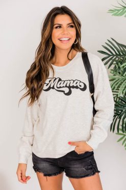 Cheapest 😍 Pink Lily Mama Retro Script Graphic Heather Sand Sweatshirt 🔥 9 Cheapest 😍 Pink Lily Mama Retro Script Graphic Heather Sand Sweatshirt 🔥 -Tees Shop NEWMamaRetroScriptGraphicSweatshirtHeatherSand 1 650x
