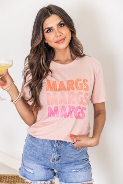 Best reviews of ❤️ Pink Lily Margs Multi Peach Graphic Tee 😀