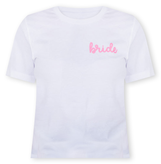 Promo π Pink Lily Bride Script White Graphic Tee π 4 Promo π Pink Lily Bride Script White Graphic Tee π - Image 4
