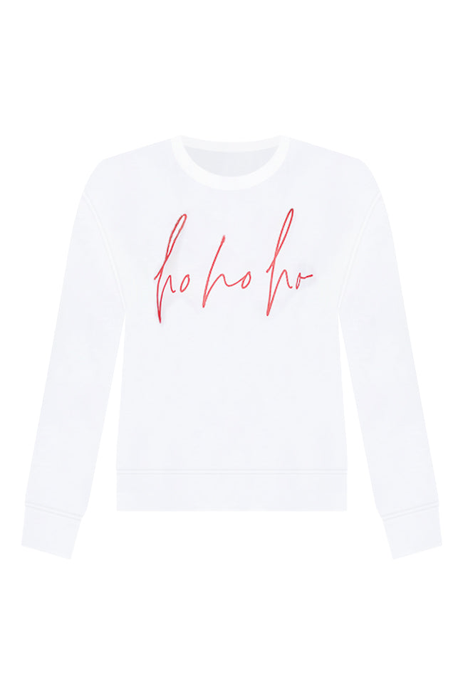 Discount 💯 Pink Lily Ho Ho Ho Script White Graphic Sweatshirt ✨ 6 Discount 💯 Pink Lily Ho Ho Ho Script White Graphic Sweatshirt ✨ - Image 6