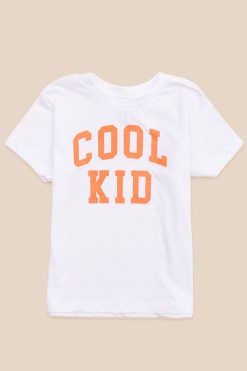 Cheap ❤️ Pink Lily Cool Kid White Graphic Tee ✨ -Tees Shop thumbnail coolkid 650x